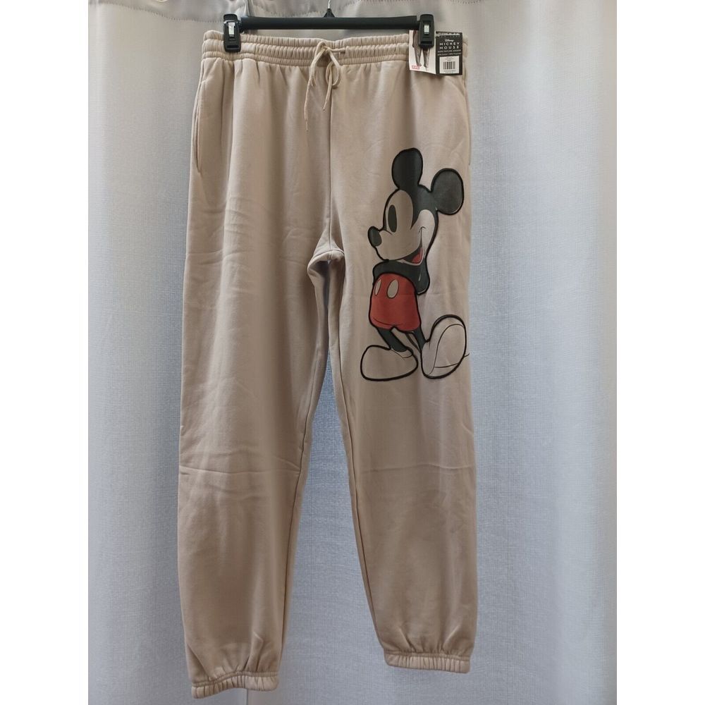 NWT‎ DISNEY Mickey Mouse Taupe Rope Outline Jogger XXL